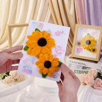 Sunflower Chenille Stem DIY Craft Kit, Photo Frame Ornament, Mother's Day Teacher's Day Gift for Kids