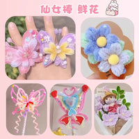 Twist Stick Flower Bouquet DIY Kit for Kids - Macaron Colored Chenille Stems, Hairpin Making, Hand-tied Flower Arrangement Set with Tools