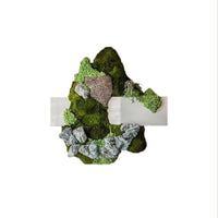 3D Preserved Moss Art Decor for Hotels and Clubs, Creative Entrance Living Room Sofa Simulation Hanging Painting