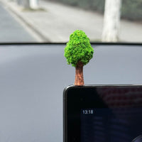 Money Tree Car Dashboard Ornament, 2026 New Creative Micro Landscape Simulation Green Tree Moss Decor for Auto Interior