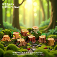 Mini Tree Stump Resin Ornaments for Moss Micro Landscape DIY Decoration