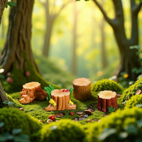 Mini Tree Stump Resin Ornaments for Moss Micro Landscape DIY Decoration