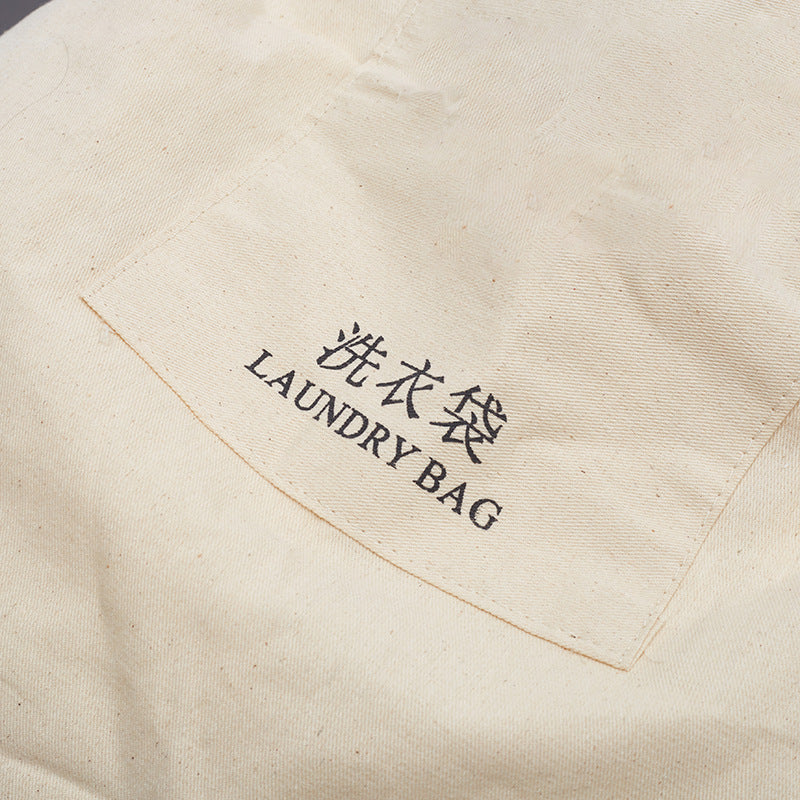Hotel Laundry Bag High-End Inn Homestay Cotton Storage Bag Drawstring Closure Customizable with Printed or Embroidered Logo