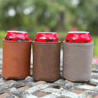 Leather Beer Bottle Sleeve Insulated Can Cooler Holder Gift for Weddings and Parties
