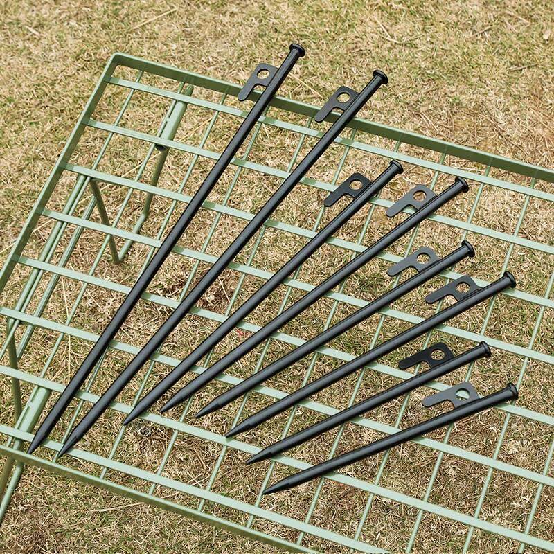 Outdoor Camping Tent Stakes Windproof Ground Pegs Canopy Anchor Kit with Hammer and Storage Bag
