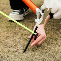 Outdoor Camping Tent Stakes Windproof Ground Pegs Canopy Anchor Kit with Hammer and Storage Bag
