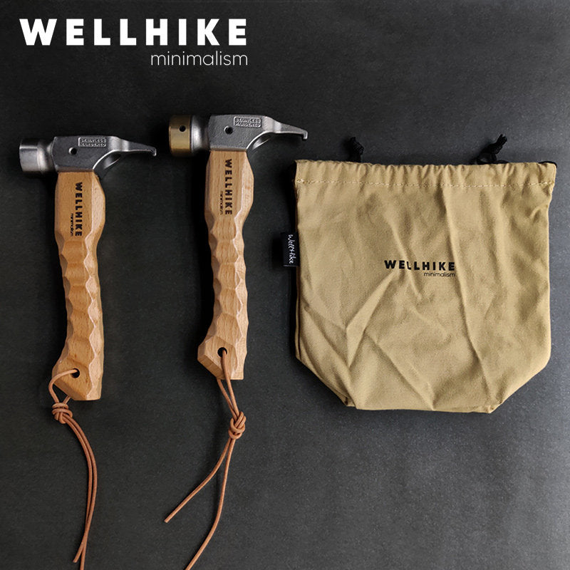 WELLHIKE Outdoor Camping Tent Peg Hammer Multifunctional Canopy Tool Equipment with Rope Buckle Storage Bag