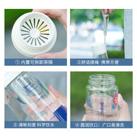 Student Tritan High-Temperature Resistant Sports Water Bottle for Boys and Girls, Large Capacity Plastic Cup, Summer High-Value Design