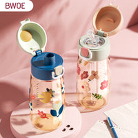 BWOE PPSU Kids Straw Cup with Direct Drink Spout, Portable Water Bottle for Toddlers and Students, Anti-fall Design for Kindergarten and Outdoor Use