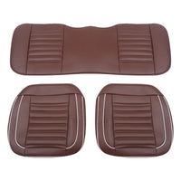 Universal 3D Car Seat Cushion Set of 3, Breathable, All-Season, Backless, Full Surround, Constant Temperature Leather