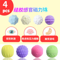 Sensory Magnetic Balls Stress Relief Toys Silicone Textured Baby Grip Perception