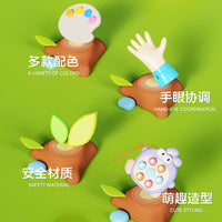 Mini Whack-A-Mole Duck Handheld Decompression Toy for Babies, Educational Press-and-Play Keychain Pendant