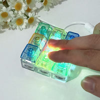 Creative 4-Key Mechanical Keyboard Switch Tester Fidget Spinner with Light Stress Relief Toy