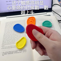 Sensory Stone Anxiety Relief Soft Silicone Textured Worry Stone for Kids Tactile Cognitive Decompression Toy