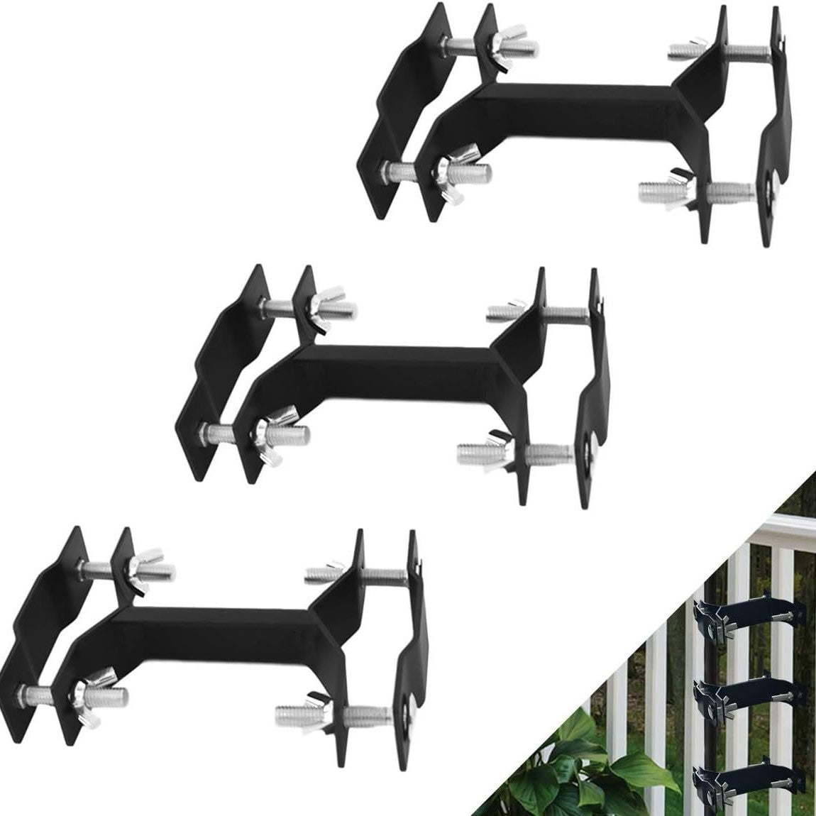 Heavy-Duty Adjustable Metal Deck Umbrella Stand Outdoor Patio Sunshade Base Holder