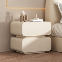 Cream Style Bedside Table Italian Light Luxury High-End Bedroom Storage Cabinet Simple Side Table Small Cabinet