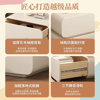 Cream Style Bedside Table Italian Light Luxury High-End Bedroom Storage Cabinet Simple Side Table Small Cabinet