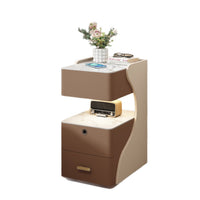Luxury Smart Bedside Table Narrow Home Bedroom Small Apartment Multifunctional Modern Minimalist Floor Standing Three-Drawer Storage Cabinet