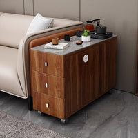 New Chinese Style Sofa Side Cabinet End Table Nightstand Mobile Small Tea Table with Storage