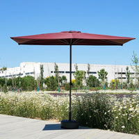 Outdoor Half Umbrella with Adjustable Height, Rainproof Patio Balcony Sunshade for Garden Plants, Side Umbrella