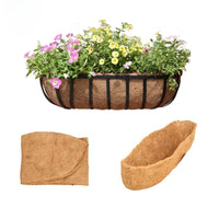 Coco Liner Hanging Basket Round Trough Planter Iron Art Coconut Fiber Insert for Potted Plants