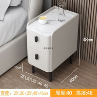 Ultra-Narrow Smart Bedside Table Solid Wood Wireless Charging Fingerprint Lock Modern Minimalist Nightstand