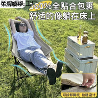 Folding Camping Table and Chair Set, Outdoor Picnic Egg Roll Table with Adjustable Reclining Chairs