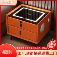 Smart Nightstand with Wireless Charging, Fingerprint Lock, and Integrated Speaker for Home Bedroom