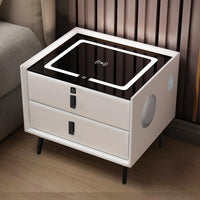 Smart Nightstand with Wireless Charging, Fingerprint Lock, and Integrated Speaker for Home Bedroom