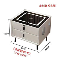 Smart Nightstand with Wireless Charging, Fingerprint Lock, and Integrated Speaker for Home Bedroom