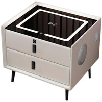 Smart Nightstand with Wireless Charging, Fingerprint Lock, and Integrated Speaker for Home Bedroom