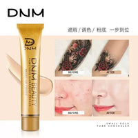 DNM Gold Tube Concealer Foundation Cream for Acne Scars, Freckles, Tattoos, Redness, Dark Circles