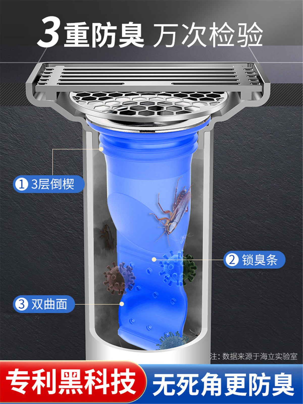 Floor Drain Odor Stopper Silicone Anti-Odor Anti-Insect Core for Bathroom Sewer Pipes