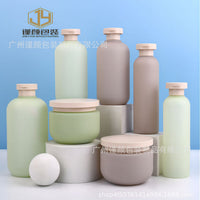 HDPE Lotion Bottle with Flip Cap for Body Lotion, Essential Oil, Hair Mask, and Scrub - Green/Grey