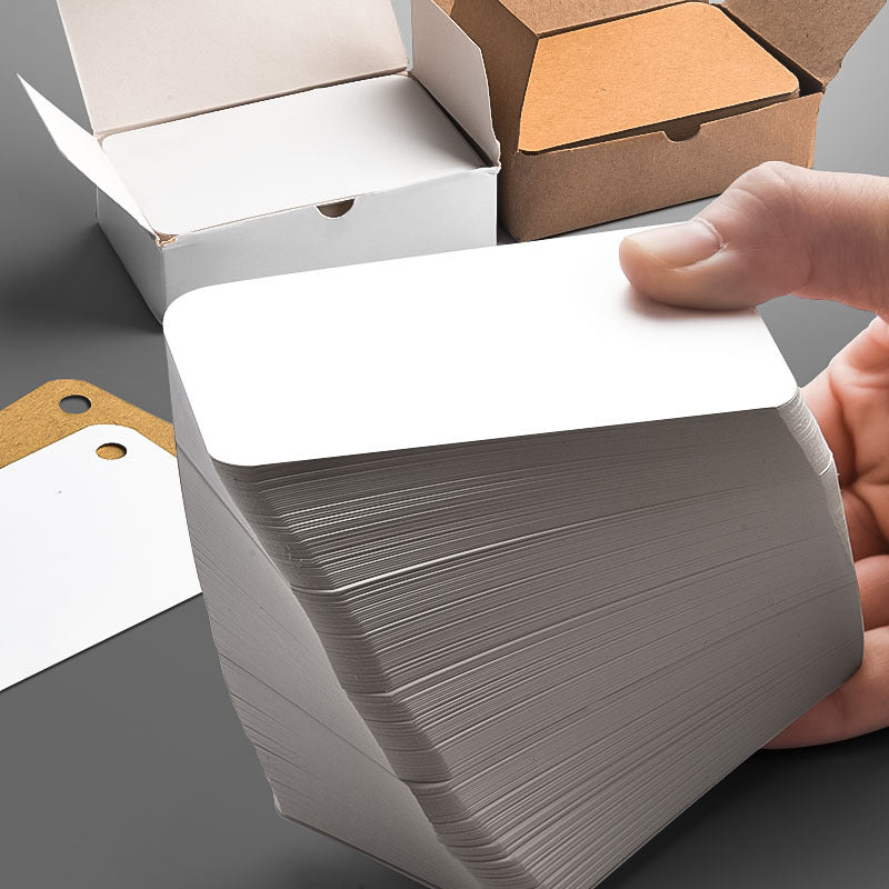 Blank Cardstock Simple White Small Cards Ins Style Hard DIY Message Cards Birthday Greeting Cards Wholesale