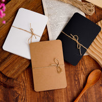 Vintage Kraft Paper Blank Folded Greeting Cards - Ins Style Exquisite Handwritten Birthday Blessing DIY Small Cards