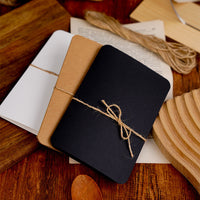 Vintage Kraft Paper Blank Folded Greeting Cards - Ins Style Exquisite Handwritten Birthday Blessing DIY Small Cards