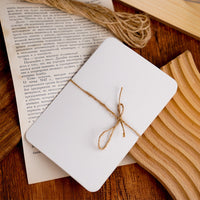 Vintage Kraft Paper Blank Folded Greeting Cards - Ins Style Exquisite Handwritten Birthday Blessing DIY Small Cards