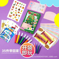 New Year Rainbow Scratch Art DIY Painting Postcard Colorful Bookmark Birthday Gift Greeting Card Toy