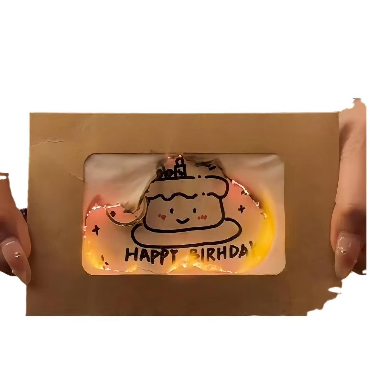 Burning Flame Envelope Greeting Card DIY Kit - Birthday, Valentine's Day, and Special Occasion Gift