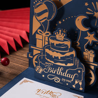 Premium Business Birthday Greeting Card 3D Pop-Up Creative Company Employee Customer Appreciation Customizable