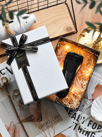Premium Black Gift Box for Men, Birthday Present Packaging, Perfume Gift Empty Box