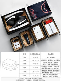 Premium Black Gift Box for Men, Birthday Present Packaging, Perfume Gift Empty Box
