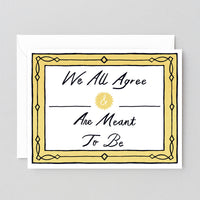DearF Letterpress Gold Foil Cat Dog Greeting Card - Imported UK Birthday Thank You Card