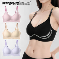 Zuku Life Jelly Anti-Gravity Underwear Set - Anti-Sagging, Side Breast Coverage, Gathered, Seamless, Soft Support Bra