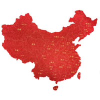 Felt China Map Travel Photo Wall Decor Board for Kids Room Living Room