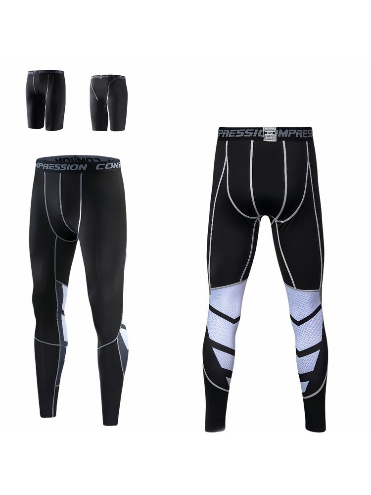 Men's Quick-Dry Athletic Running Shorts Summer Fitness Training Compression Base Layer Tights for Basketball Football Volleyball