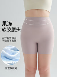 Women's 5A Antibacterial High-Waist Seamless Yoga Shorts with Built-in Underwear, Plus Size Cycling Running Training Shorts