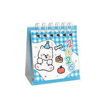 2026 Cute West Highland Terrier Desk Calendar Portable Ornament Punch-in Plan Small Calendar Cartoon Dog Calendar