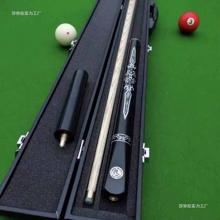 God of War Billiard Cue Stick Wild Leopard Weighted Cue Small Head Chinese Through Rod Black Eight Snooker Nine Ball Table Handmade Through Rod